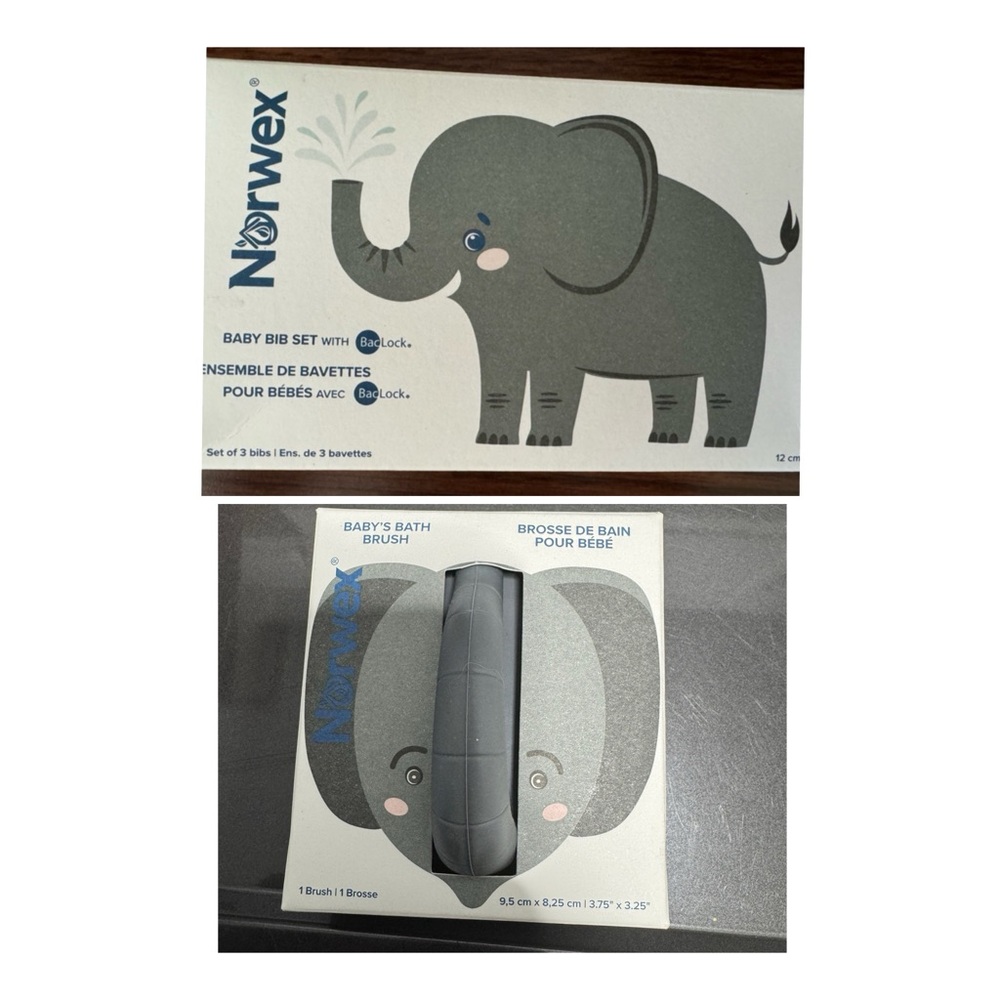 Norwex Baby Set - bath brush and bibs